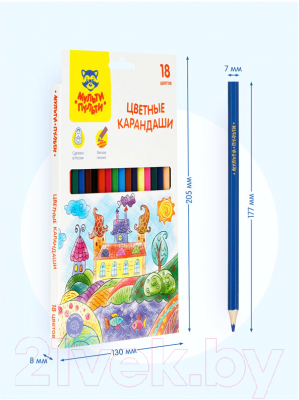 Набор цветных карандашей Мульти-пульти Невероятные приключения / CP_41049