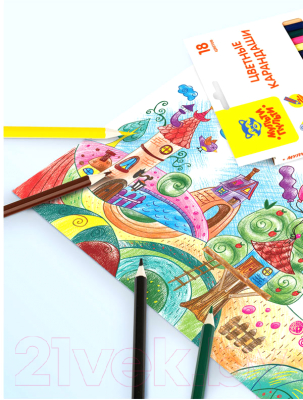 Набор цветных карандашей Мульти-пульти Невероятные приключения / CP_41049