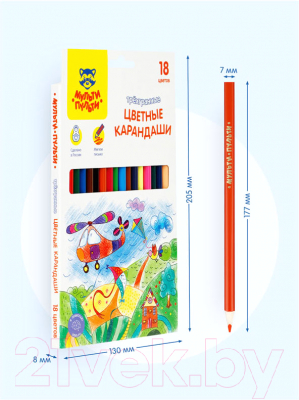 Набор цветных карандашей Мульти-пульти Невероятные приключения / CP_41054