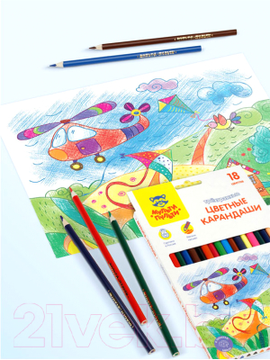 Набор цветных карандашей Мульти-пульти Невероятные приключения / CP_41054