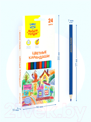 Набор цветных карандашей Мульти-пульти Невероятные приключения / CP_41050