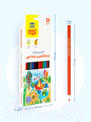 Набор цветных карандашей Мульти-пульти Невероятные приключения / CP_41055