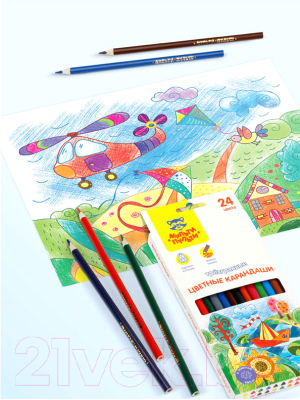 Набор цветных карандашей Мульти-пульти Невероятные приключения / CP_41055