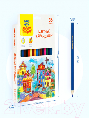 Набор цветных карандашей Мульти-пульти Невероятные приключения / CP_41051