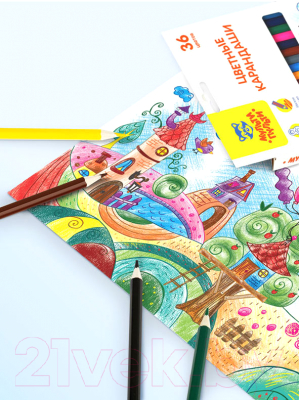 Набор цветных карандашей Мульти-пульти Невероятные приключения / CP_41051