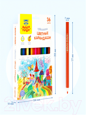 Набор цветных карандашей Мульти-пульти Невероятные приключения / CP_41056