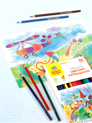 Набор цветных карандашей Мульти-пульти Невероятные приключения / CP_41056