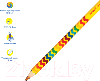 Цветной карандаш Мульти-пульти Енот и радуга / CP_11659