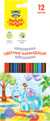 Набор акварельных карандашей Мульти-пульти Невероятные приключения / CP_41149 - фото