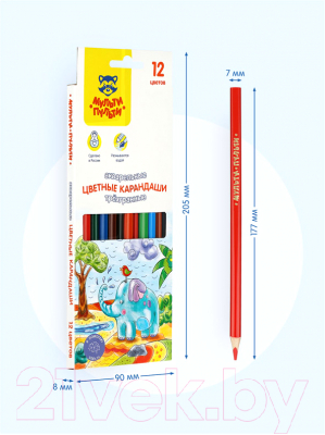 Набор акварельных карандашей Мульти-пульти Невероятные приключения / CP_41149