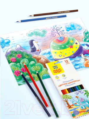 Набор акварельных карандашей Мульти-пульти Невероятные приключения / CP_41149