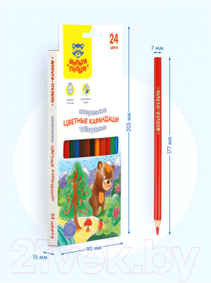 Набор акварельных карандашей Мульти-пульти Невероятные приключения / CP_41151