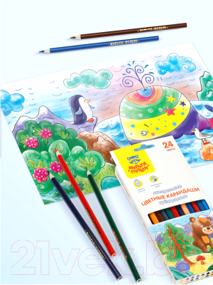 Набор акварельных карандашей Мульти-пульти Невероятные приключения / CP_41151