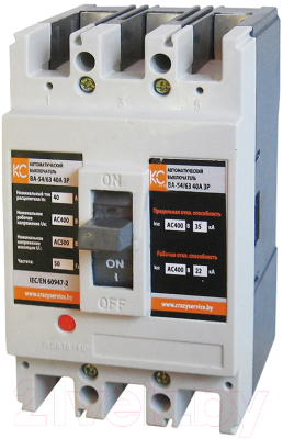 Выключатель автоматический КС ВА 54-63 3Р 16А - фото