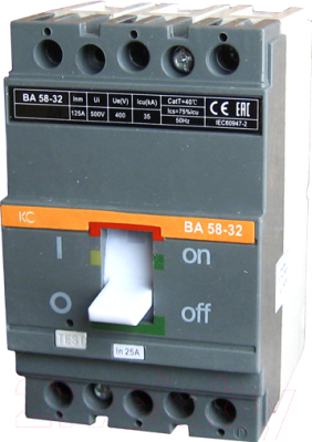 Выключатель автоматический КС ВА 58-32 3Р 50А 35кА - фото