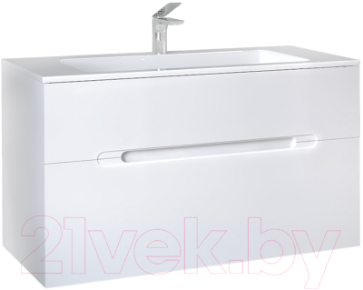 Тумба под умывальник Jorno Modul 100 / Mоl.01.97/P/W - фото