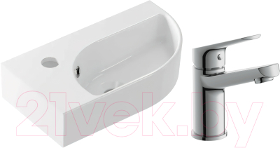 Умывальник со смесителем Cersanit Cameo 45 / 63405 + 63034 - фото