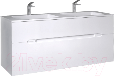 Тумба под умывальник Jorno Modul 120 / Mоl.01.122/P/W - фото