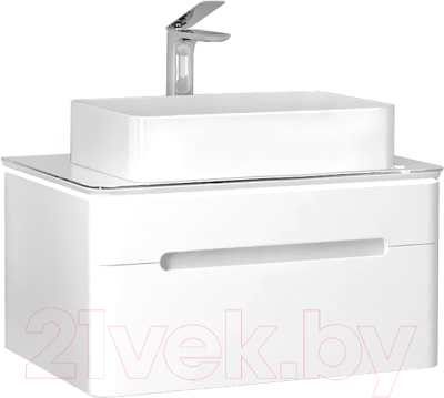Тумба под умывальник Jorno Shine 75 / Shi.01.75/P/W (подвесная) - фото