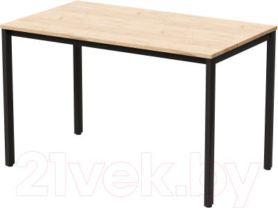 Обеденный стол Millwood Сеул Л 130x80 (дуб золотой крафт/металл черный) - фото