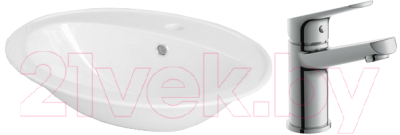 Умывальник со смесителем Cersanit Calla 54 / S-UM-Cl/1-w + 63034 - фото