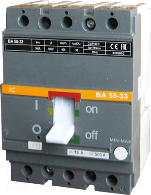Выключатель автоматический КС ВА 58-33 3Р 50А 35кА - фото