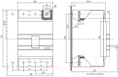 Выключатель автоматический КС ВА 58-35 3Р 200А 35кА