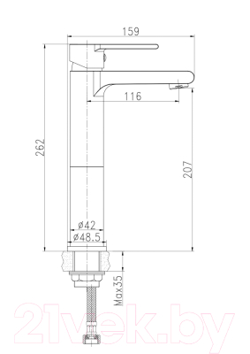 Комплект сантехники Cersanit Crea 38 / UM-CRE38/1-oc-R + 63111