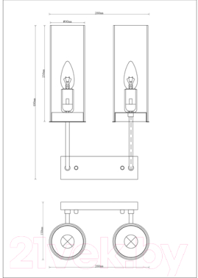 Бра Moderli Metric / V10022-2W