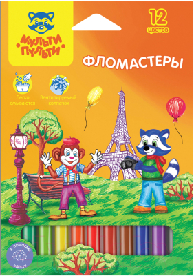Фломастеры Мульти-пульти Енот во Франции / WP_10716 - фото