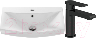 Умывальник со смесителем Cersanit Carina 60В / S-UM-CAR60/1 + 63107 - фото