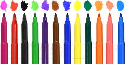 Фломастеры Lorex Ergo-Grip Cocktail Kittens / LXFPEG12-CK