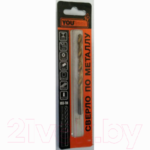 Набор сверл Yourtools HSS-TiN 3.8x43x75мм - фото