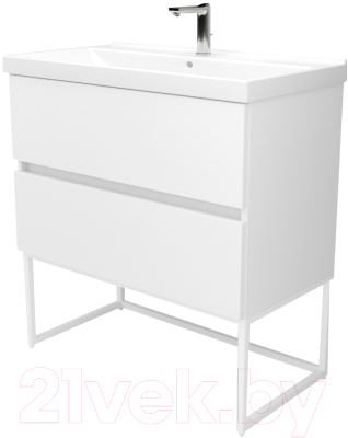 Тумба под умывальник Дабер 012 / Т12.8.1.5 (белый древесный) - фото