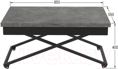 Стол-трансформер Калифорния мебель Андрэ Loft (терраццо)