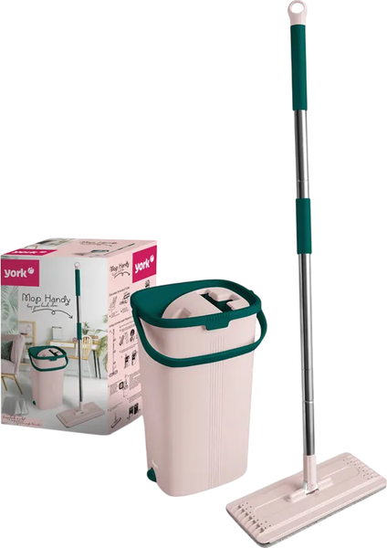 Набор для уборки York Handy Ведро с отжимом 10л+Швабра с насадкой из микрофибры - фото
