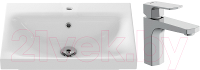 Умывальник со смесителем Cersanit Moduo 60 / S-UM-MOD60/1 + 63055 - фото