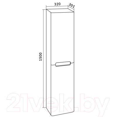 Шкаф-пенал для ванной Grossman Адель 32 / 303201