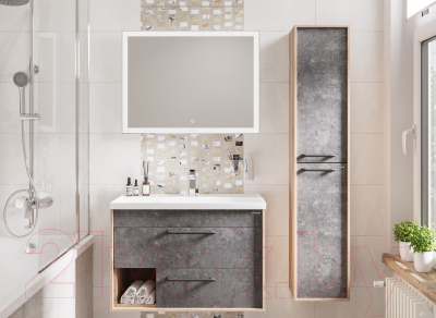 Шкаф-пенал для ванной Grossman Реал 30 / 303007