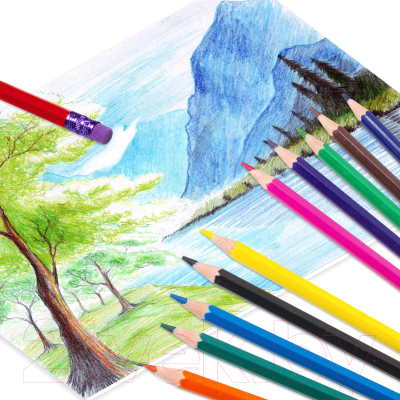 Набор цветных карандашей Юнландия Юный Волшебник / 181578