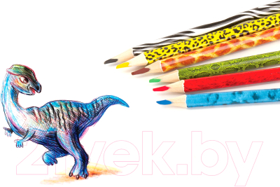 Набор цветных карандашей Юнландия Сафари / 181580