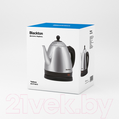 Электрочайник Blackton Bt KT1801S (черный/сталь)