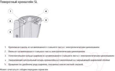 Опора колесная для тележки складской Tellure Rota 536103