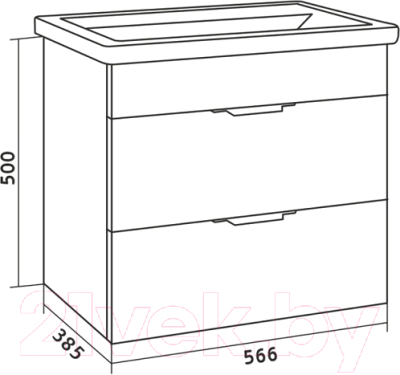 Тумба под умывальник Grossman Форта 60 / 106005