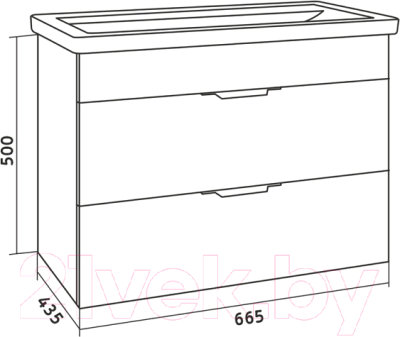 Тумба под умывальник Grossman Форта 70 / 107003