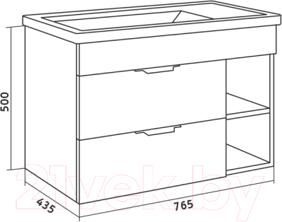 Тумба под умывальник Grossman Форта 80 / 108004