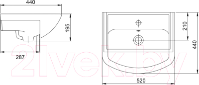 Комплект мебели для ванной Grossman Эко 52 / 105205
