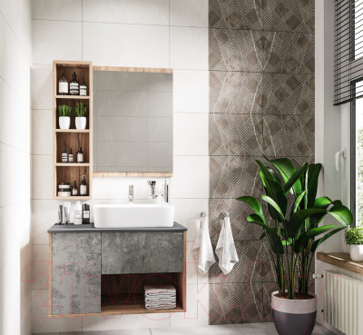 Шкаф-полупенал для ванной Grossman Бруно 25 / 402501