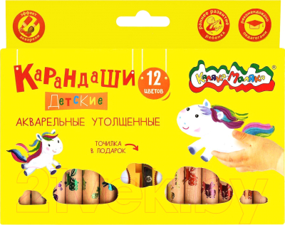 Набор акварельных карандашей Каляка-Маляка КАМКМ12 - фото