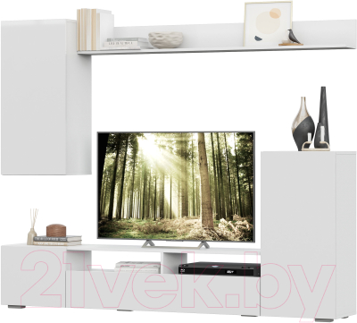 Стенка NN мебель МГС 4 (белый/белый глянец) - фото